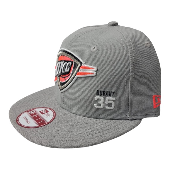 New Era Oklahoma City Thunder Kevin Durant #35 Hat Cap Gray Men's Snapback - Picture 6 of 6
